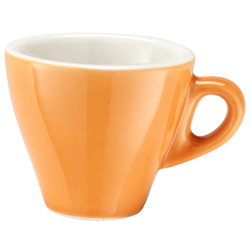 porcelán v oranžové barvě