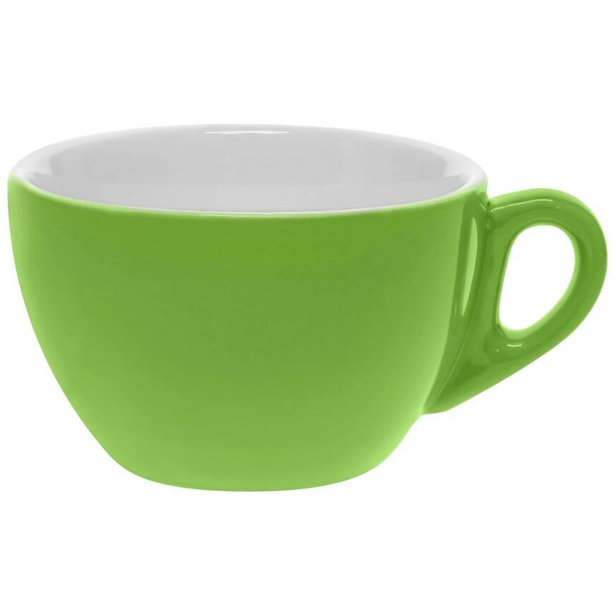 zelený latte hrníček