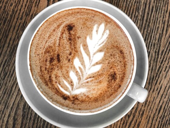 Latte art cappuccino