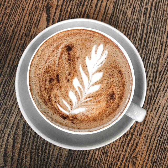Latte art cappuccino