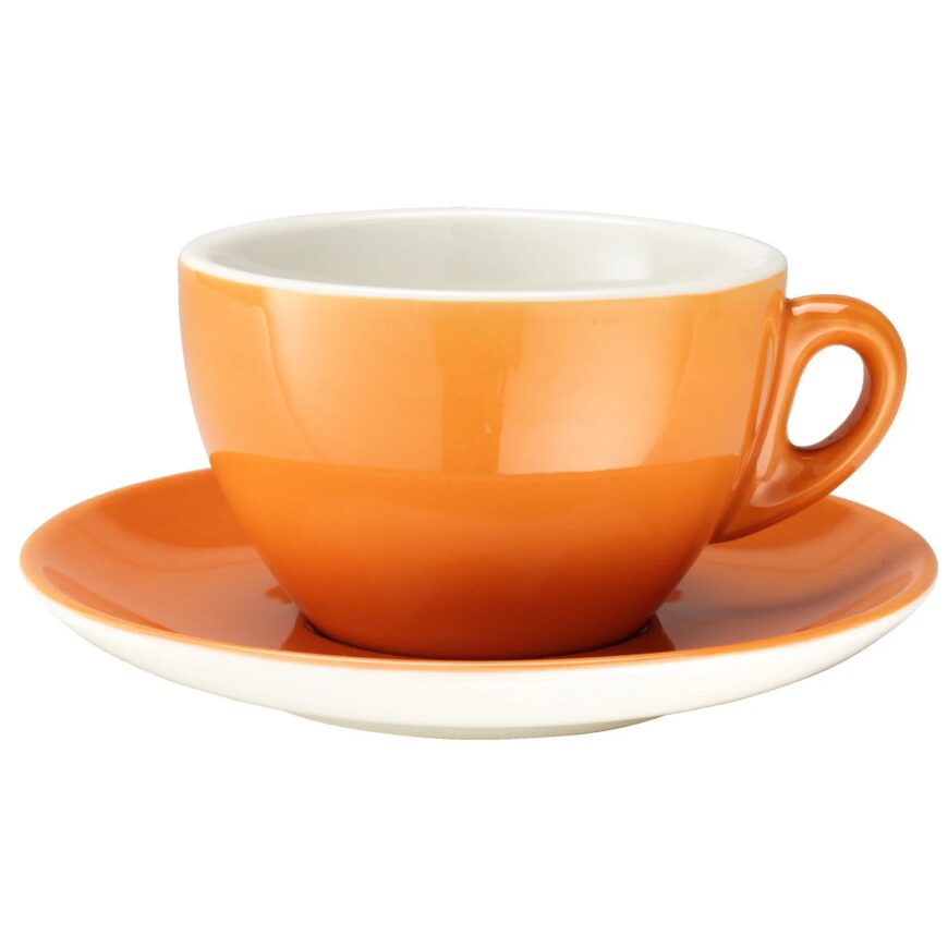 latte hrníček oranžový