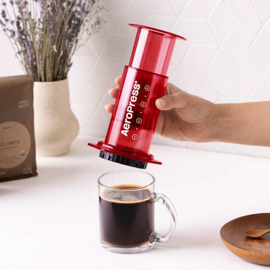 Aeropress Clear červený - Obrázek 2