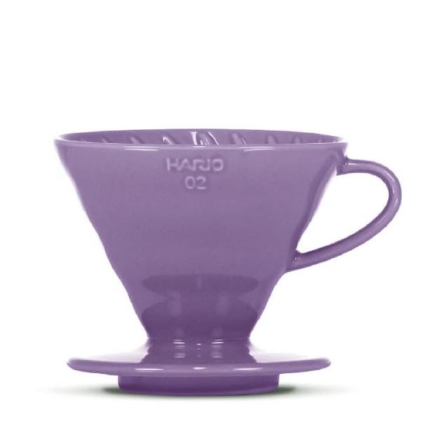 Překapávač Hario V60-02 keramický fialový + 40 filtrů