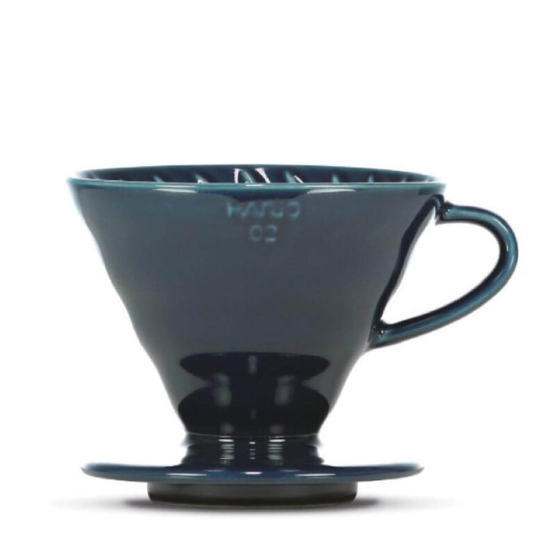 Překapávač Hario 02 keramický tmavě modrý + 40 filtrů