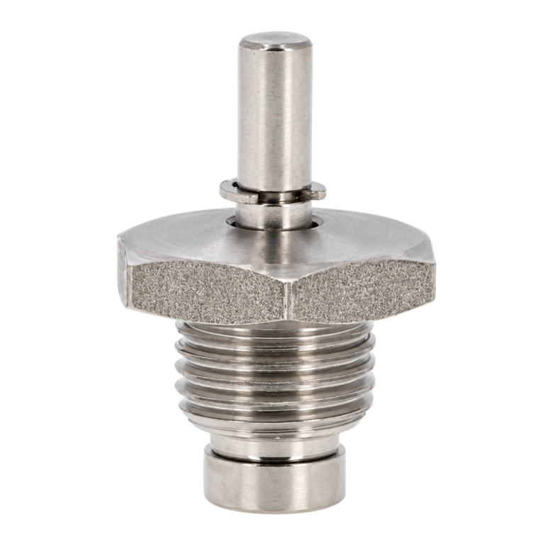 Antivakuový ventil bojleru kávovaru 1/4″ – nerezová krytka a píst, 29 mm
