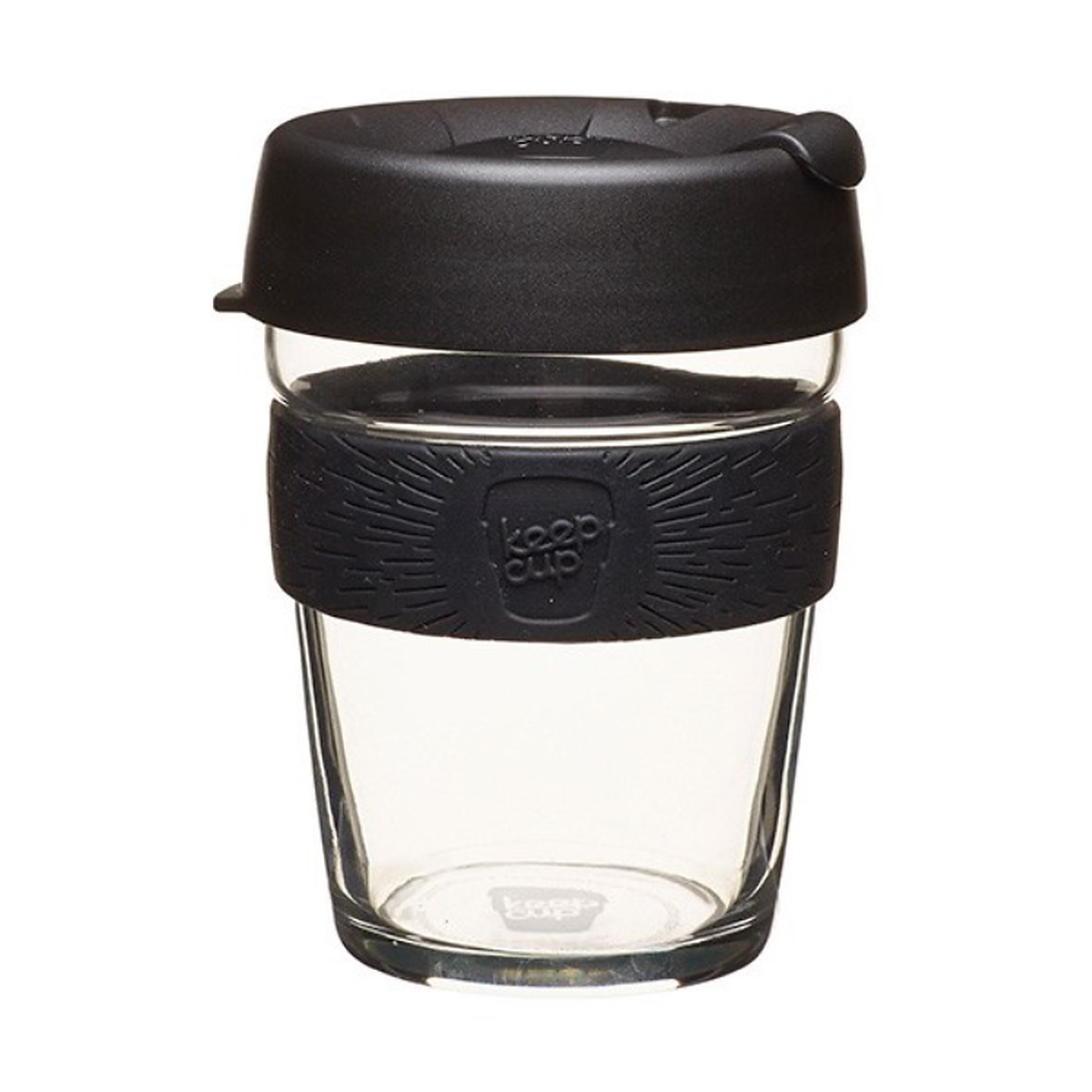 KeepCup Brew BLACK 340 ml – skleněný cestovní hrnek