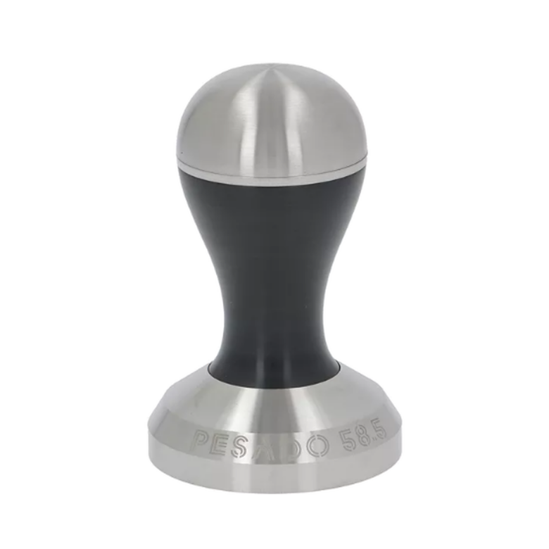 Pesado Black & Silver – tamper 58,5 mm s nerezovou rukojetí